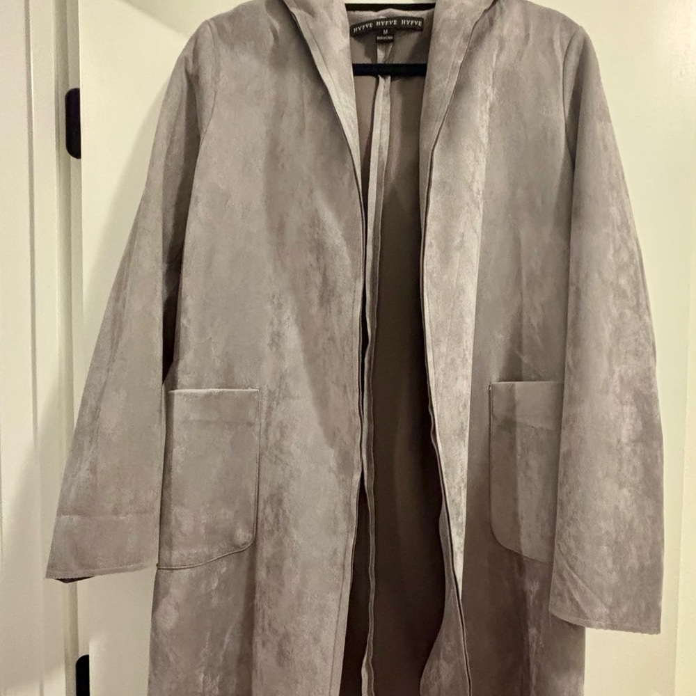 HYFVE Gray Trench Coat Classic Tailored Design